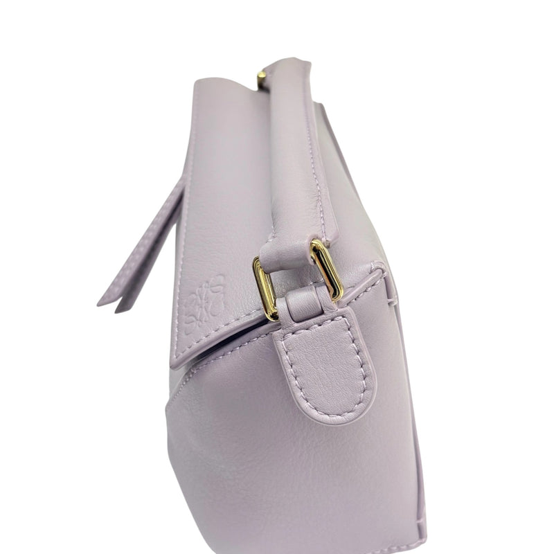 Puzzle Edge Mini Calfskin Quilted Purple GHW