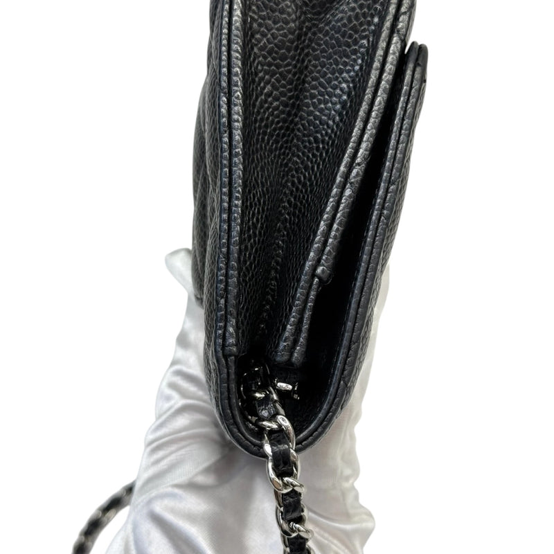 Wallet on Chain WOC Caviar Quilted Black SHW