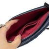 Gabrielle Clutch With Chain Small Calfskin Navy Black MHW