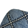 22 Medium Denim Quilted Stitched Blue SHW