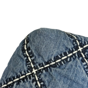 22 Medium Denim Quilted Stitched Blue SHW