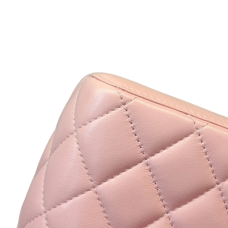 Vanity Case With Chain Sweet Camellia Small Lambskin Pink GHW