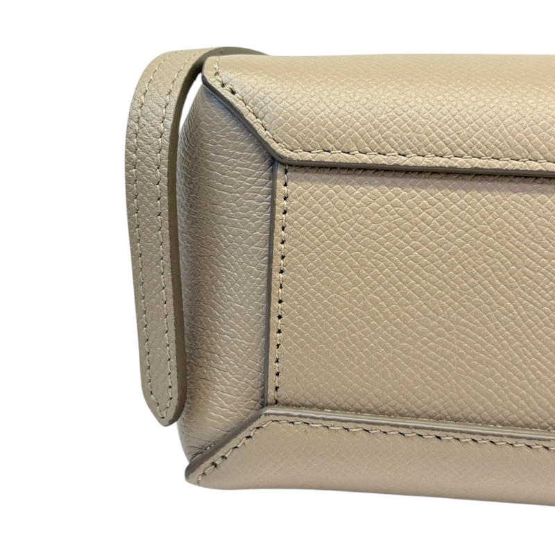 Belt Bag Pico Grained Calfskin Light Taupe GHW