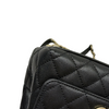 Coco Handle Clutch With Chain Mini Caviar Black GHW