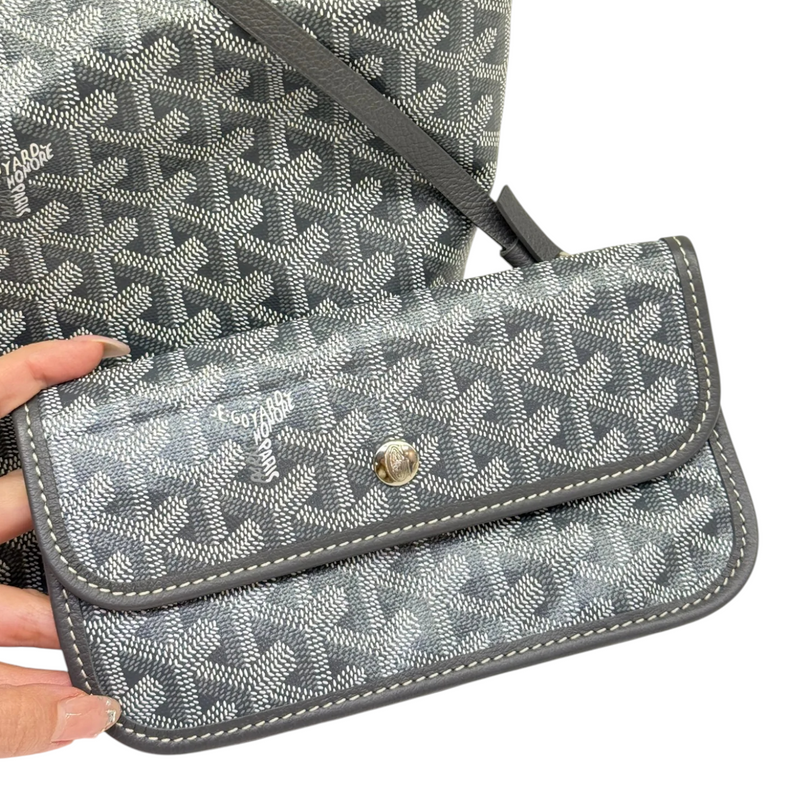Saint Louis PM Goyardine Canvas Grey SHW