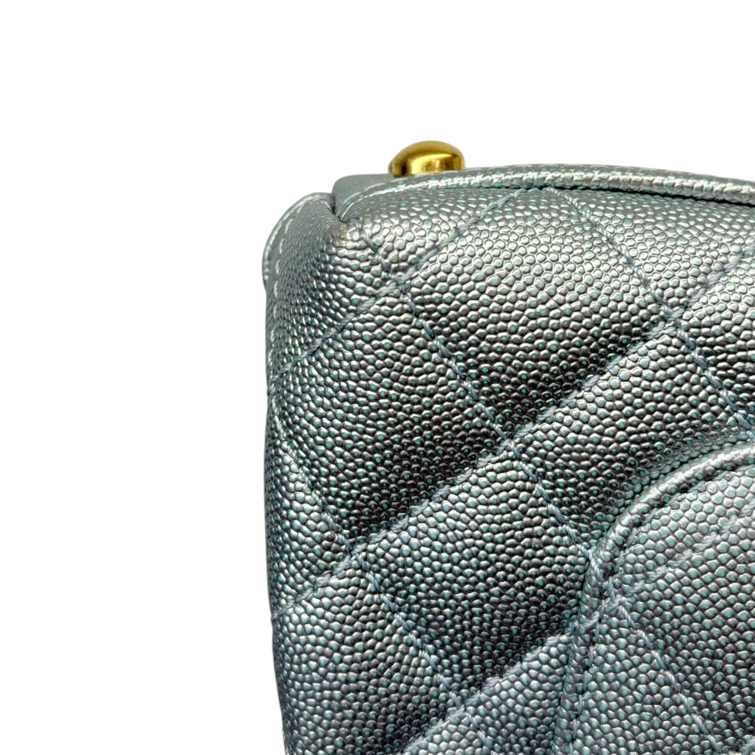 Chanel Coco Handle Flap Extra Mini Iridescent Caviar Light Blue