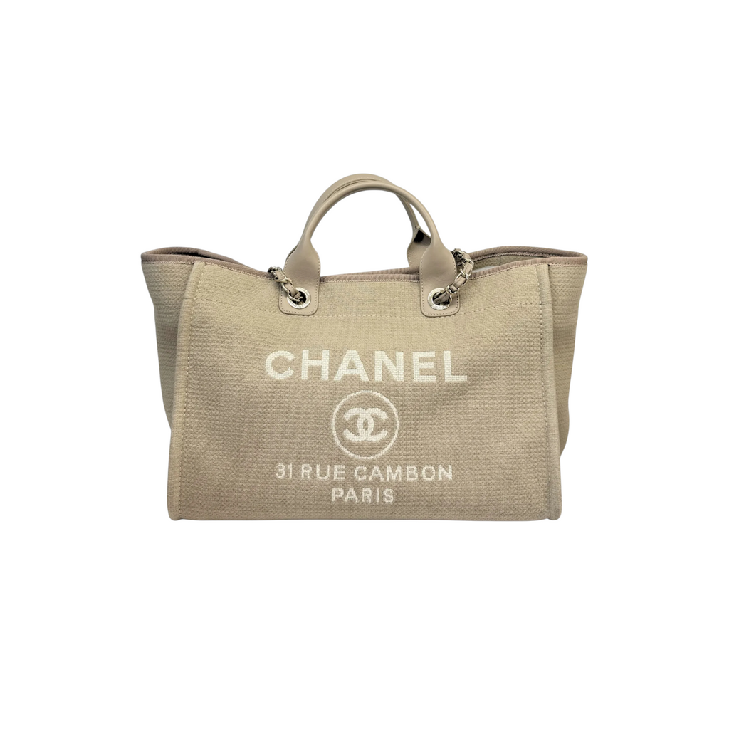 Deauville Tote Medium Mixed Fibers Beige LGHW