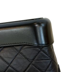 Gabrielle Hobo Small Aged Calfskin Quilted Black MHW