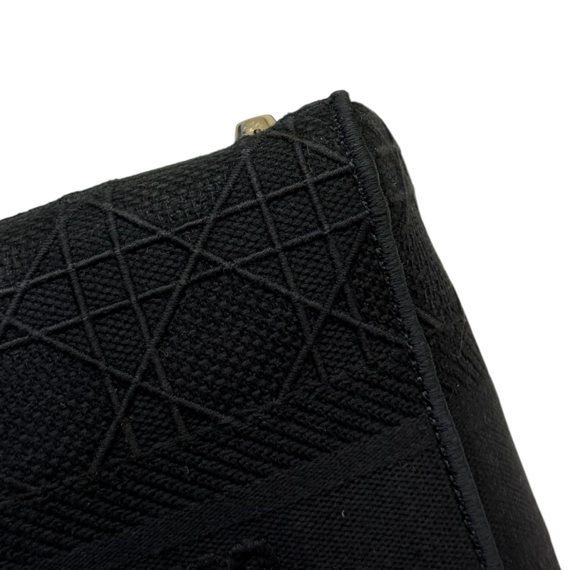 Lady D-Lite Medium Canvas Cannage Black GHW