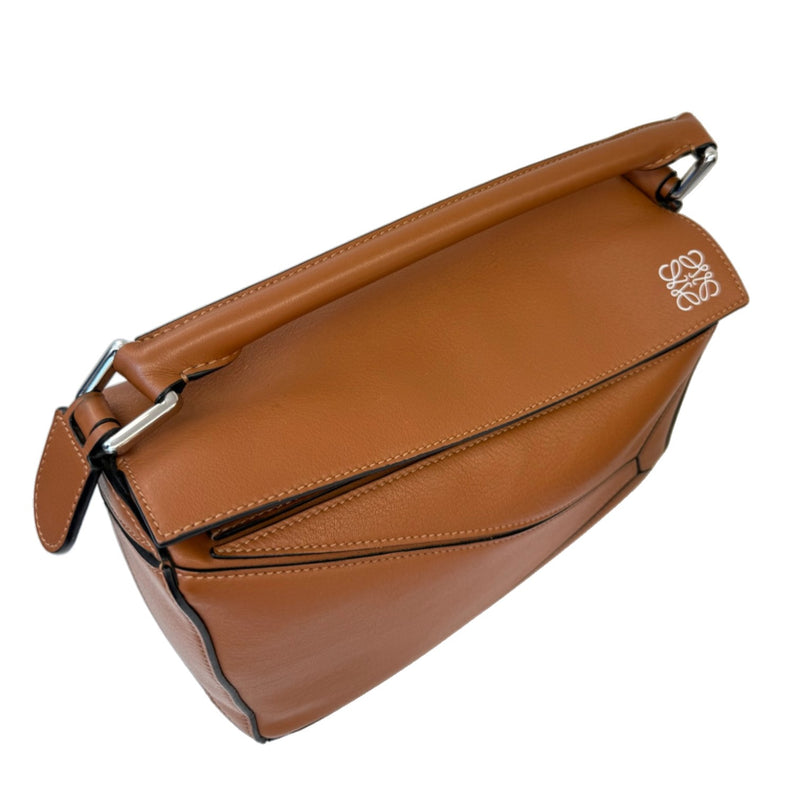 Puzzle Bag Small Calfskin Quilted Tan SHW