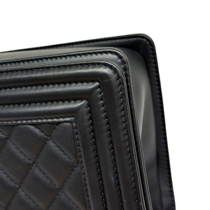 Boy Flap Medium Lambskin Quilted Black GHW