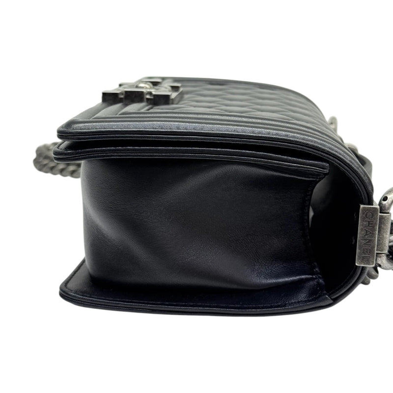 Boy Flap Small Calfskin Quilted Black RHW