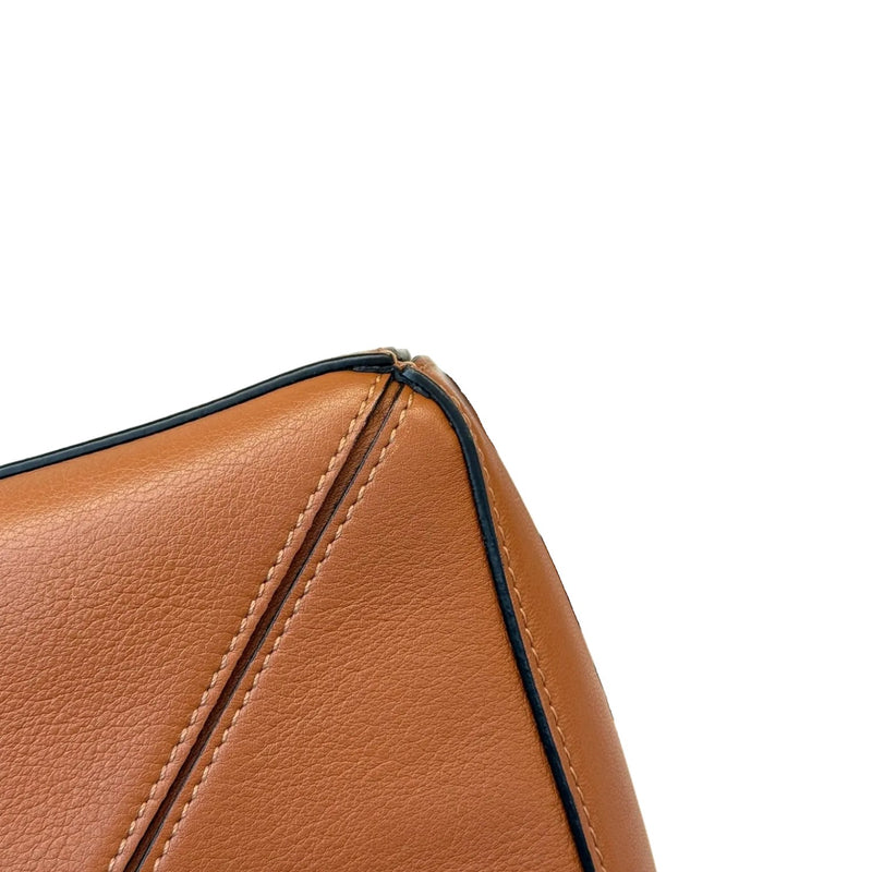 Puzzle Bag Small Calfskin Quilted Tan SHW