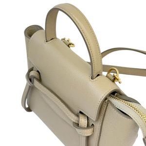 Belt Bag Pico Grained Calfskin Light Taupe GHW