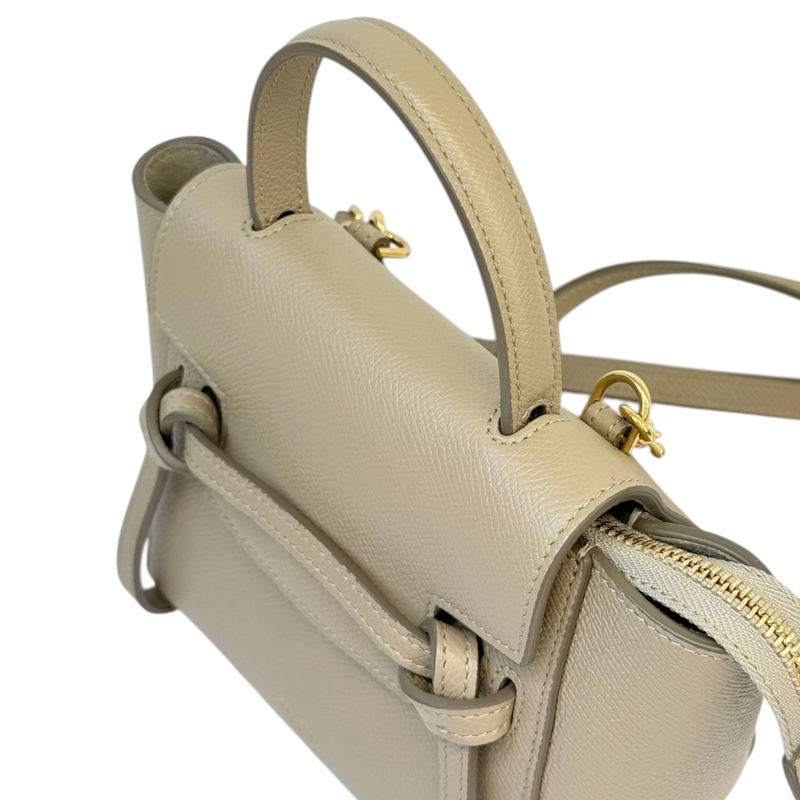 Belt Bag Pico Grained Calfskin Light Taupe GHW