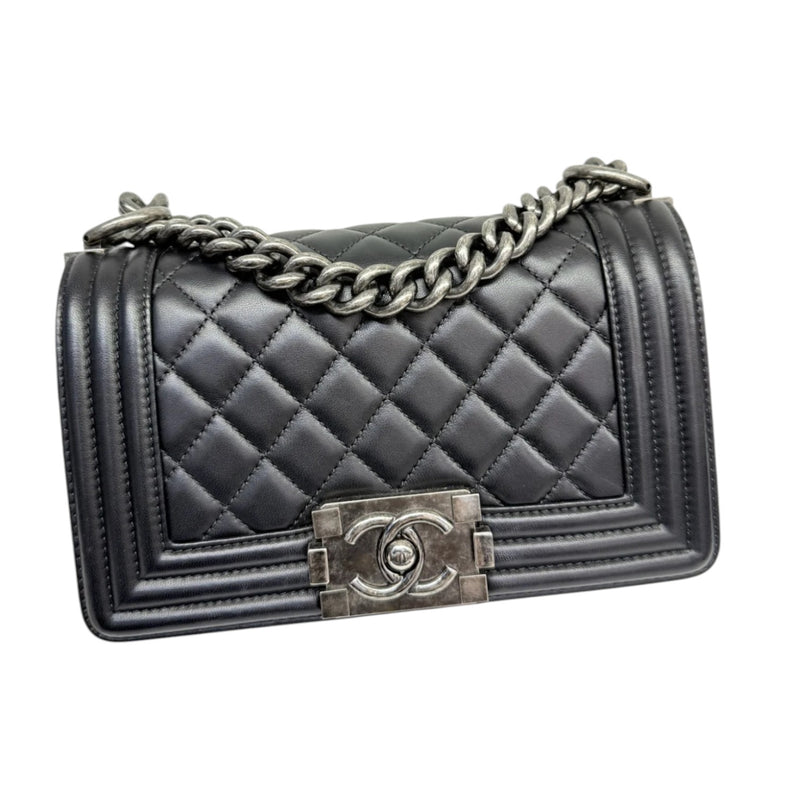 Boy Flap Small Calfskin Quilted Black RHW