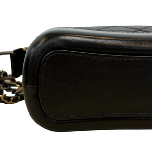 Gabrielle Hobo Small Aged Calfskin Quilted Black MHW