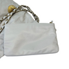 Small Shiny Calfskin Quilted Light Grey GHW