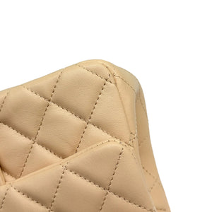 Single Flap with Flower Lock Small Lambskin Nude Pink GHW