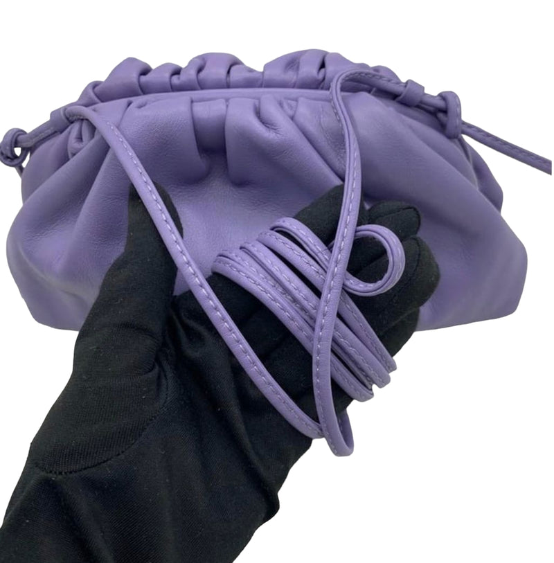 Mini Pouch Leather Purple