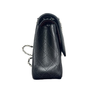 Double Flap Jumbo Caviar Quilted Black SHW