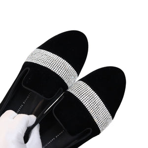 Dalila Loafer with Crystal Embellishing Black