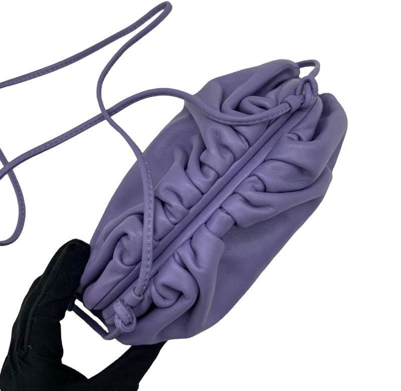 Mini Pouch Leather Purple