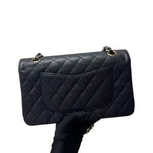 Classic Double Flap Caviar Medium Black GHW