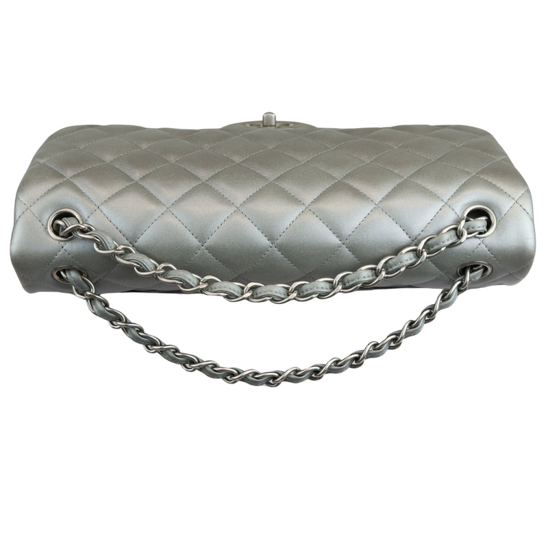 Jumbo Classic Double Flap Lambskin Silver SHW
