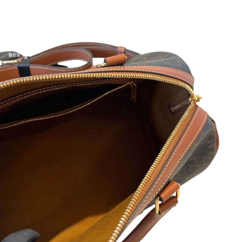 Boston Triomphe Canvas Calfskin Tan GHW