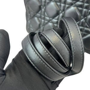 Classic Lambskin Medium Lady Dior Black SHW
