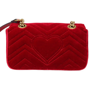 Mini Marmont Matelassé Velvet Red GHW