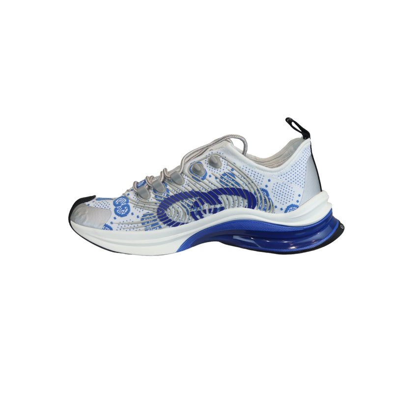 Run Sneakers Knit Fabric GG Monogram Blue White Size 6.5
