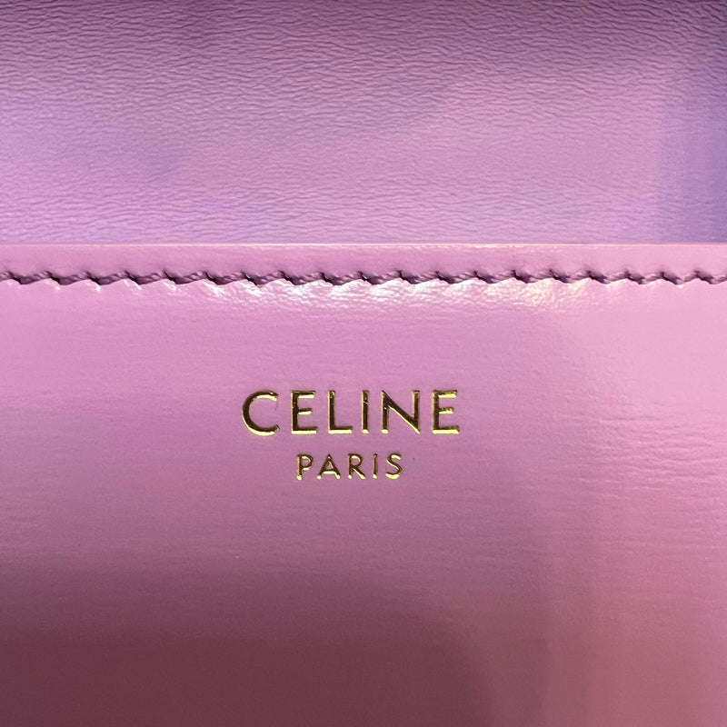 Shiny Calfskin Cuir Triomphe Chain Bag Purple GHW