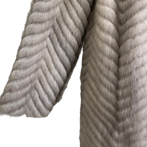 Mink Fur Ladies Coat Grey XS-S
