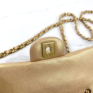 Mini 15C Rectangle Caviar Gold GHW