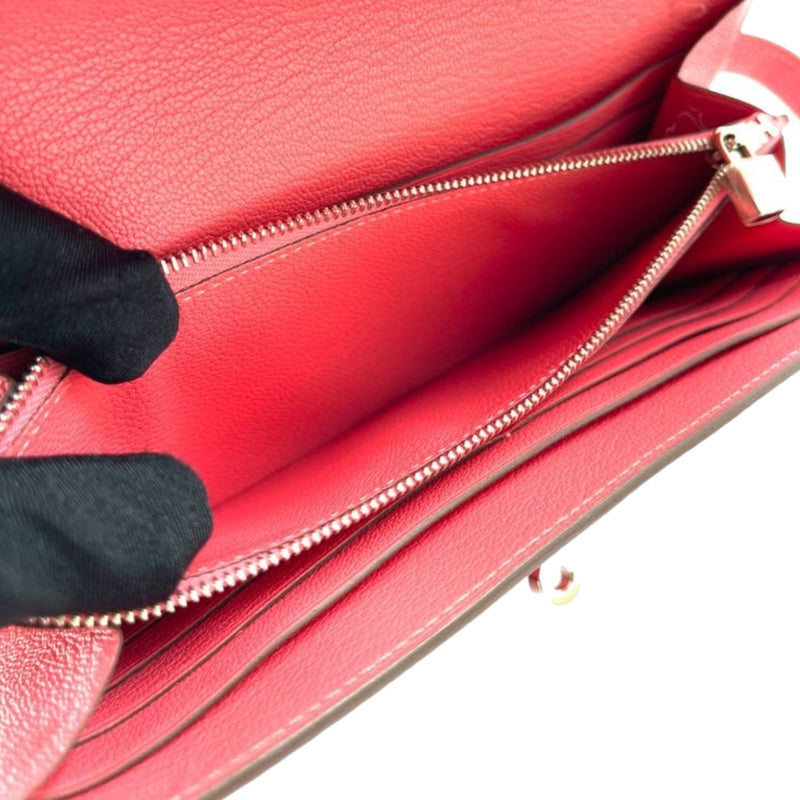 Kelly Long Wallet Chevre Mysore Goatskin Pink SHW