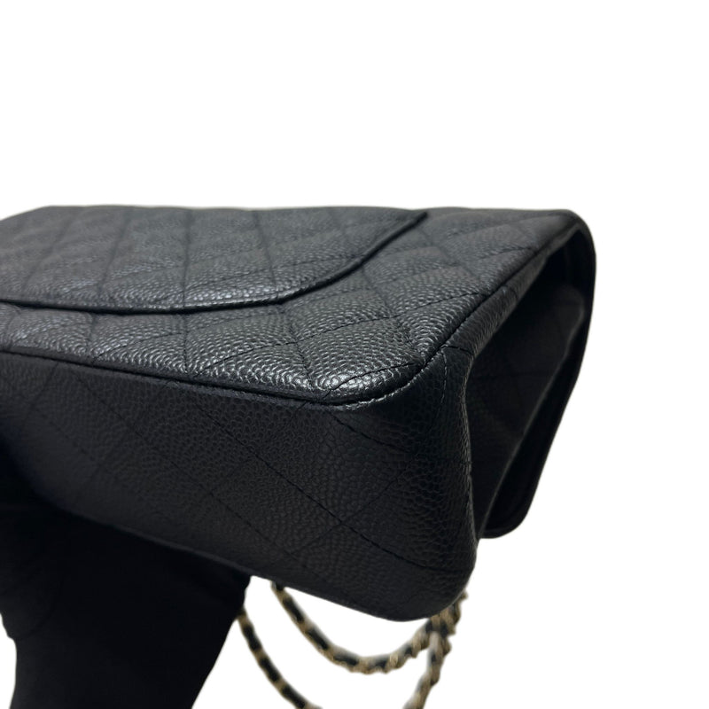 Classic Double Flap Caviar Medium Black GHW