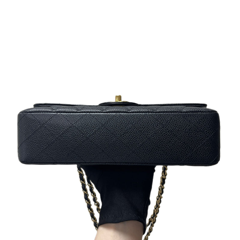 Classic Double Flap Caviar Medium Black GHW
