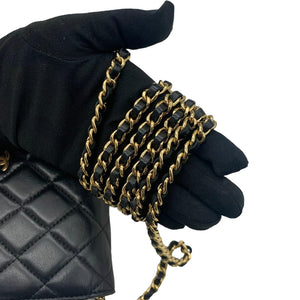 WOC Wallet on Chain Lambskin Black GHW