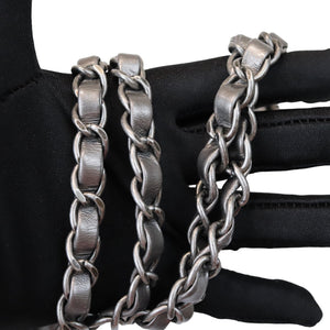 Mettalic Chain Around Medium Flap Silver RHW