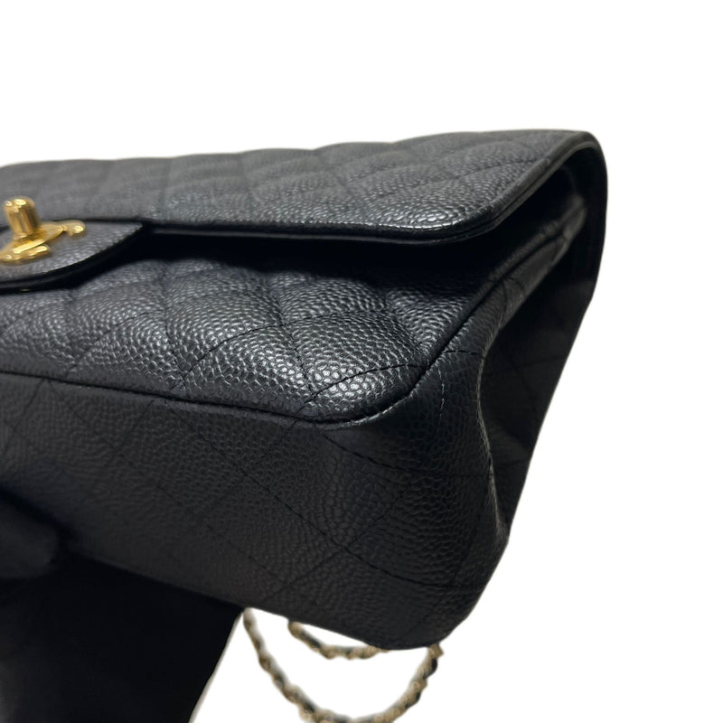 Classic Double Flap Caviar Medium Black GHW
