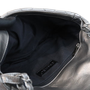 Mettalic Chain Around Medium Flap Silver RHW
