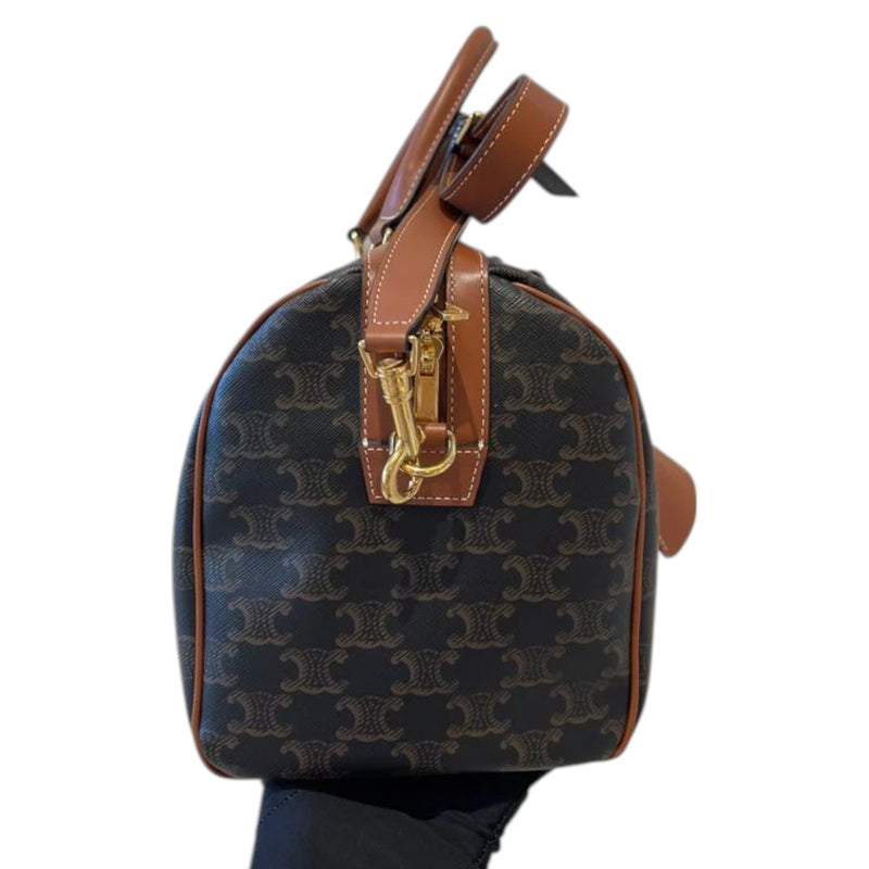 Boston Triomphe Canvas Calfskin Tan GHW