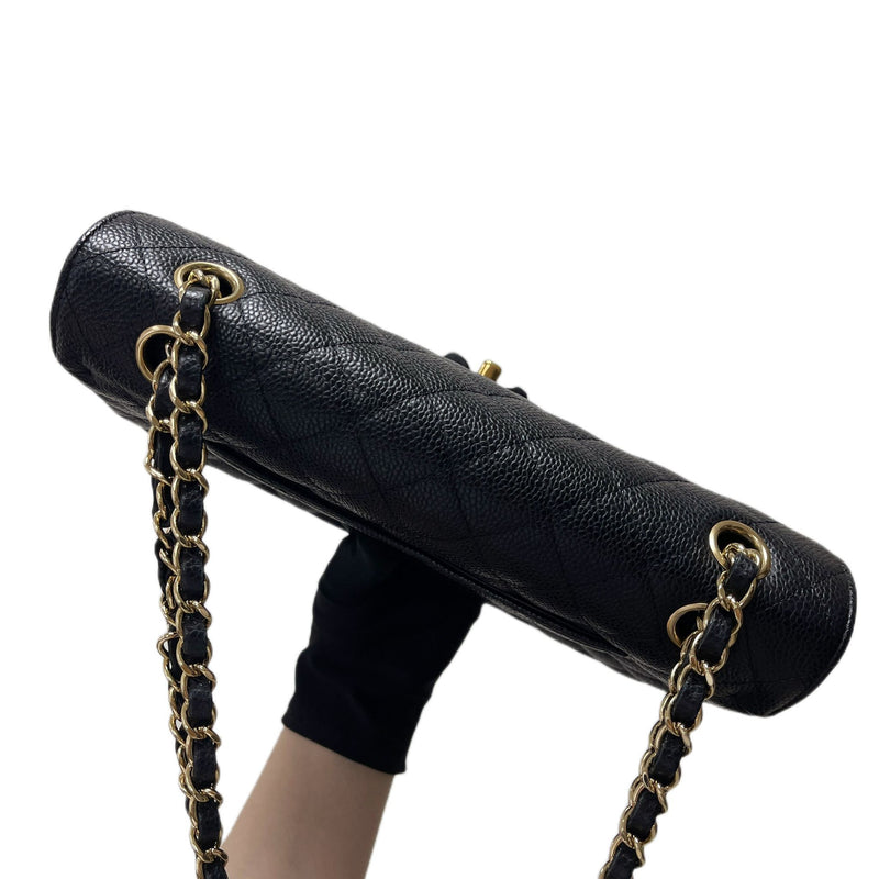 Classic Double Flap Caviar Medium Black GHW