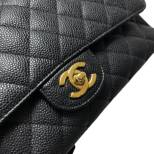 Classic Double Flap Caviar Medium Black GHW