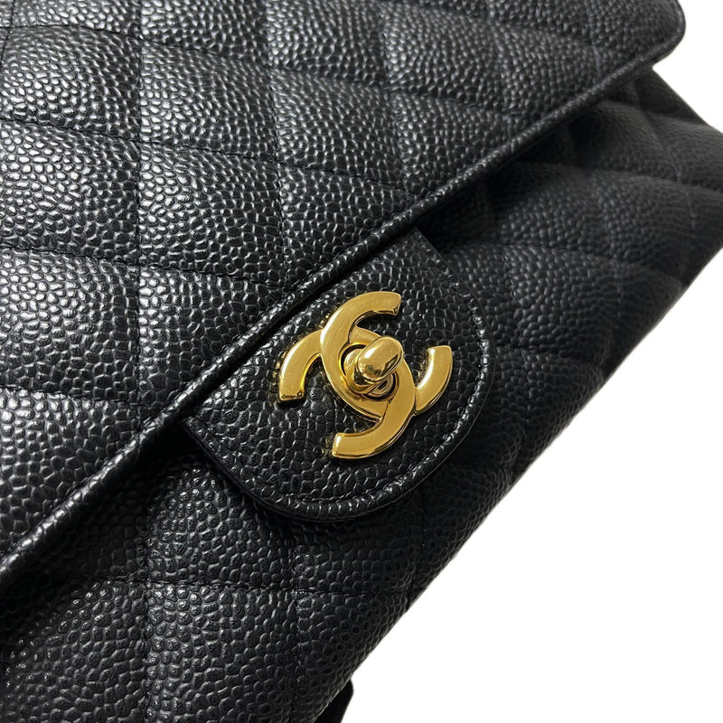 Classic Double Flap Caviar Medium Black GHW