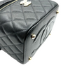 Chanel Top Handle Vanity Case With Chain Caviar Black LGHW
