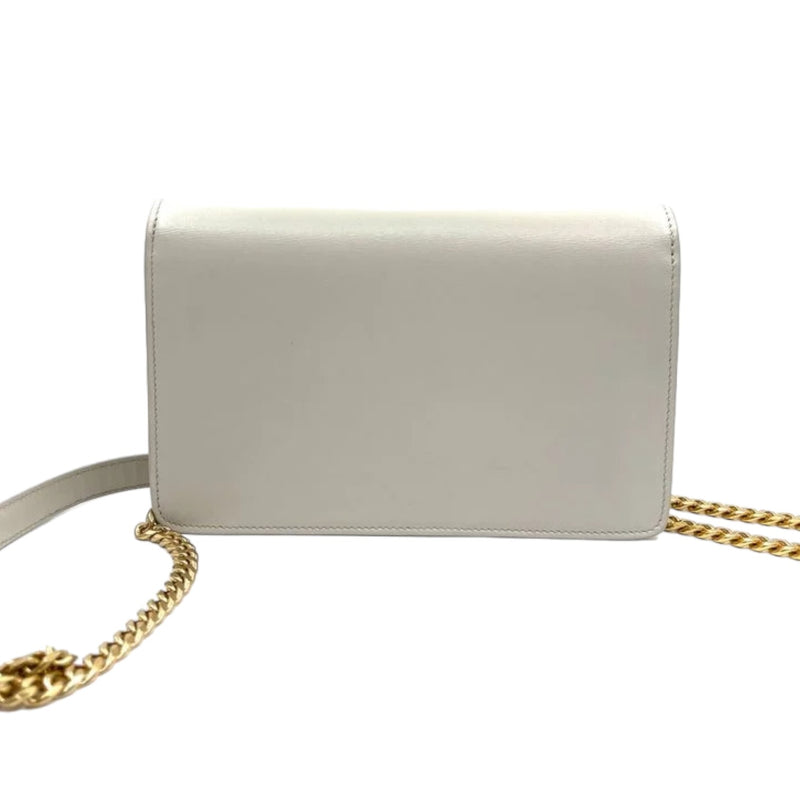 Triomphe Wallet on Chain Smooth Calfskin Off White GHW