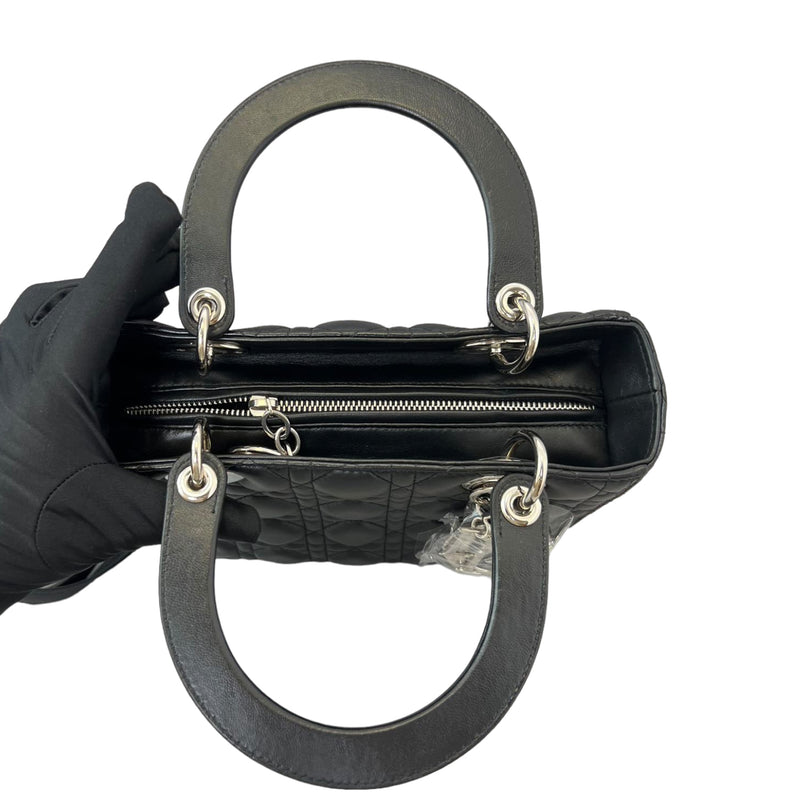 Classic Lambskin Medium Lady Dior Black SHW